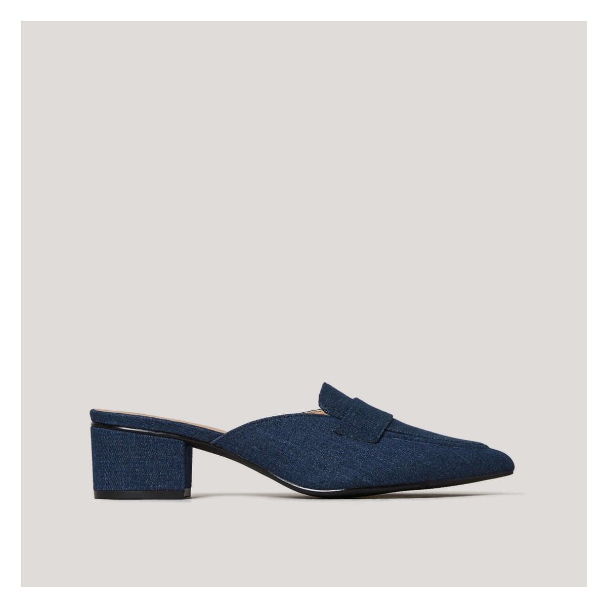 Mules in Dark Blue from Joe Fresh